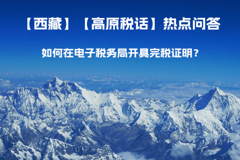 如何在電子稅務(wù)局開(kāi)具完稅證明？